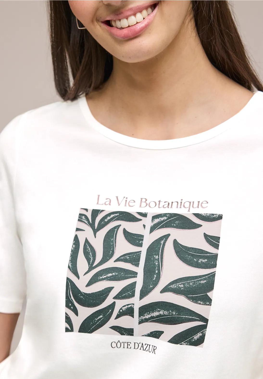Street One Shirt met Artwork - Off White