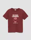 S. Oliver T-Shirt met Print - Bordeaux