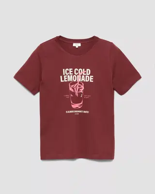 S. Oliver T-Shirt met Print - Bordeaux