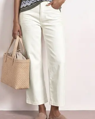 Street One Wide Leg Jeans Emee - Off White Washed