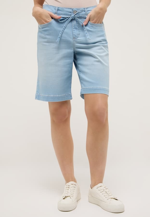Angels Jeanswear Short Lia City - Bleached Blue Used