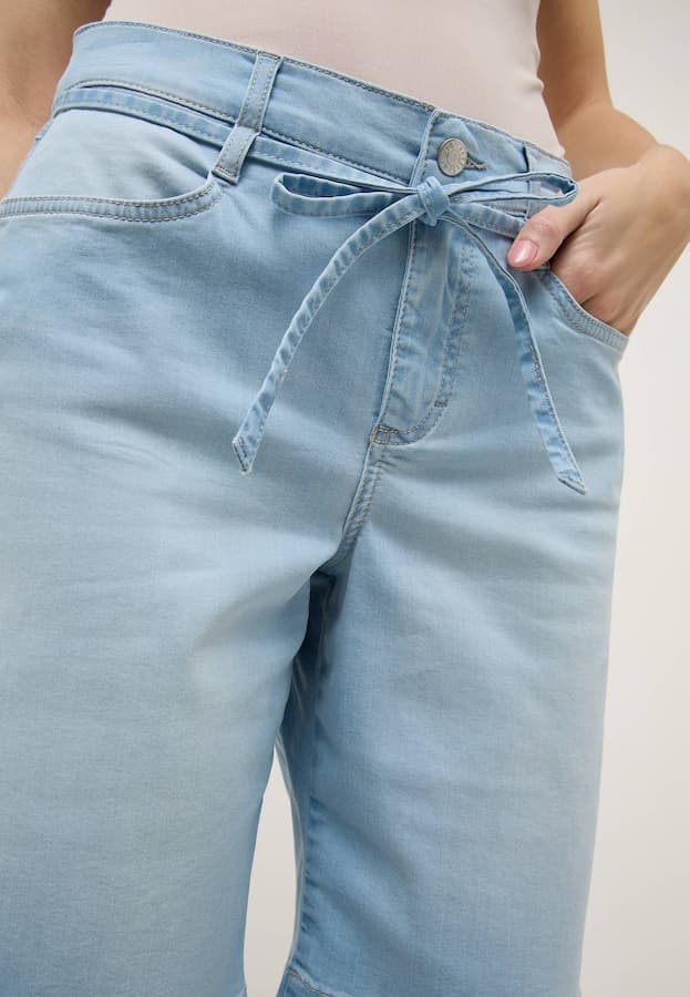 Angels Jeanswear Short Lia City - Bleached Blue Used