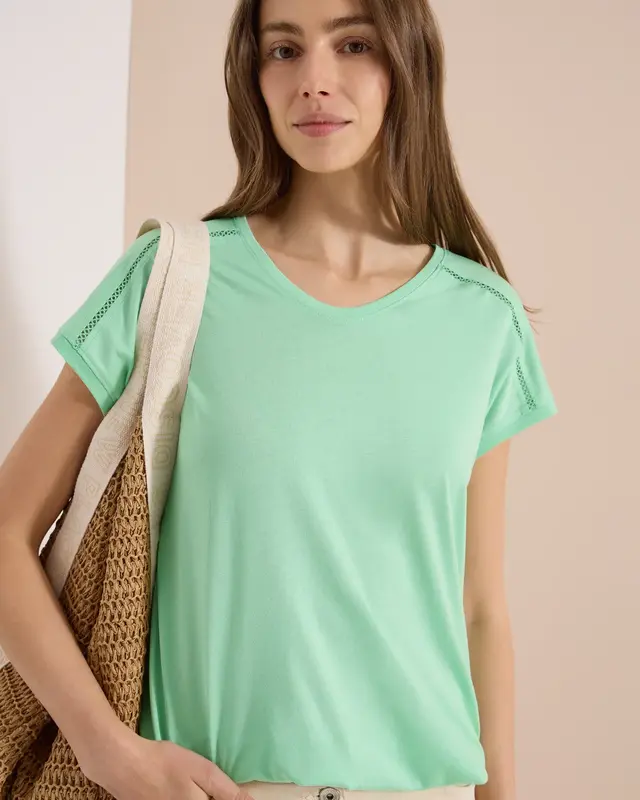 Cecil V-Neck Shirt - Juicy Lime