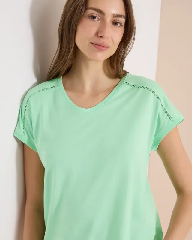 Cecil V-hals Shirt - Juicy Lime