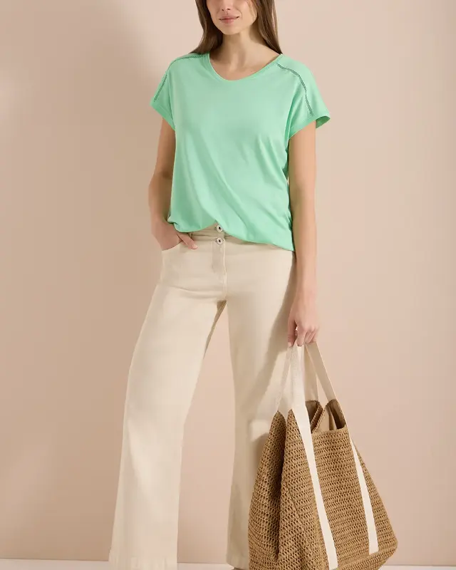 Cecil V-hals Shirt - Juicy Lime