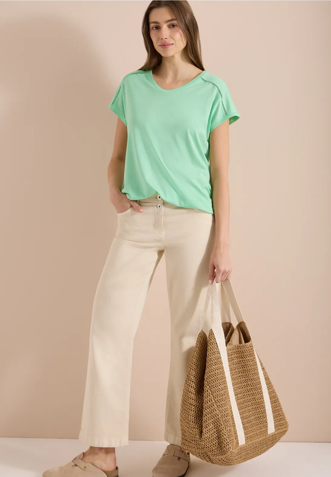 Cecil V-hals Shirt - Juicy Lime