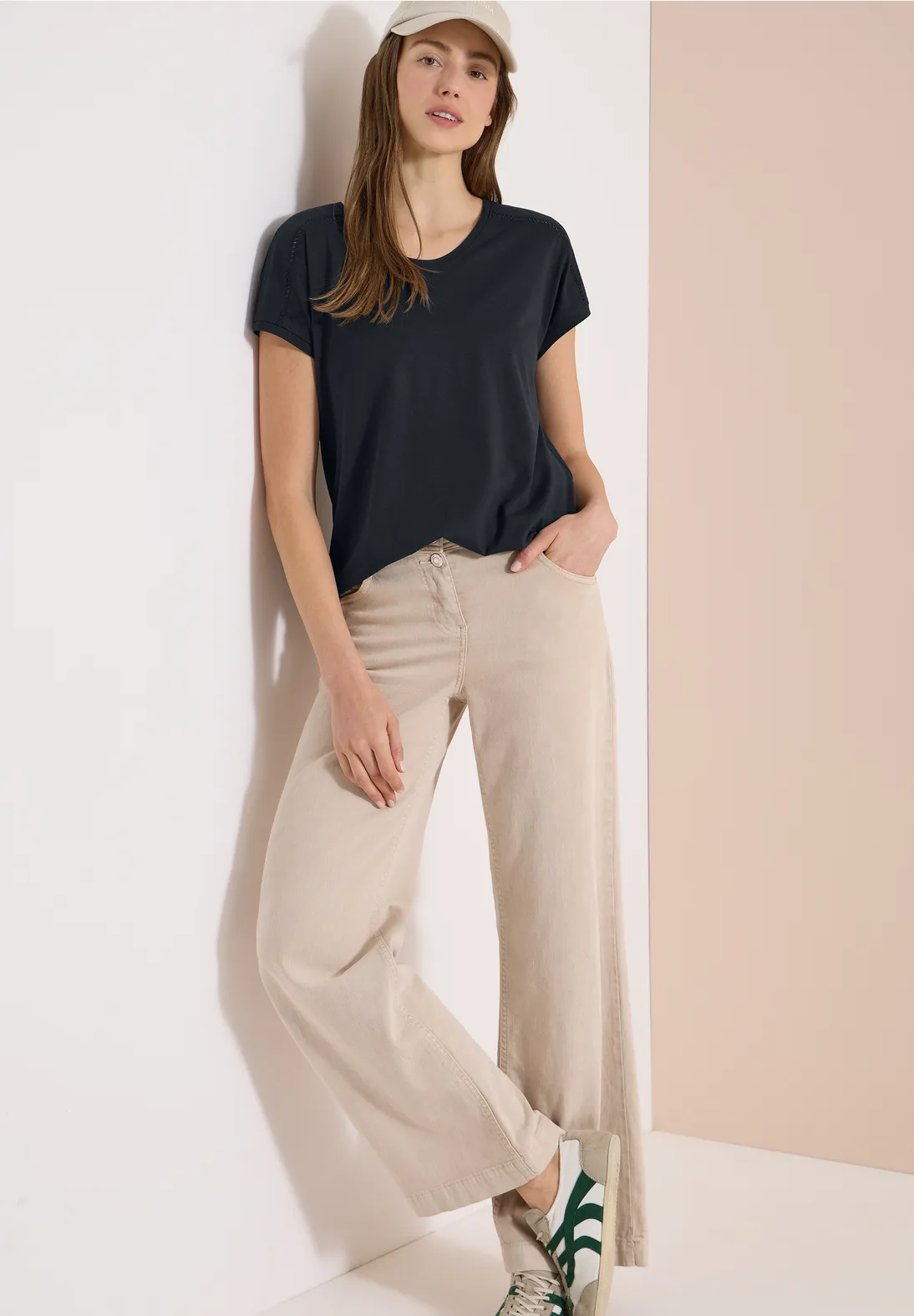 Cecil V-hals Shirt - Palm Breeze Green