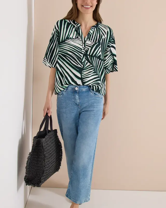 Cecil Bluse mit Print - Palm Breeze Green