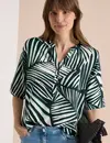 Cecil Bluse with Print - Palm Breeze Green