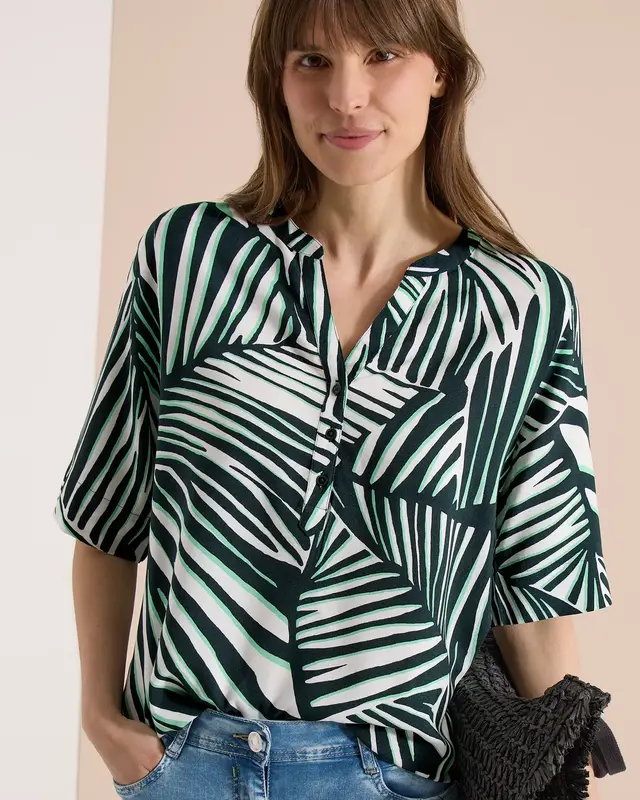 Cecil Blouse met Print - Palm Breeze Green