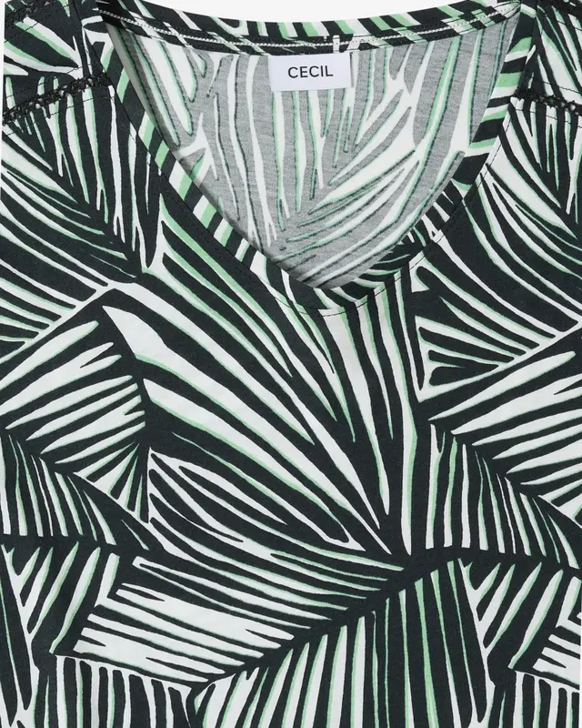 Cecil Print Shirt - Palm Breeze Green