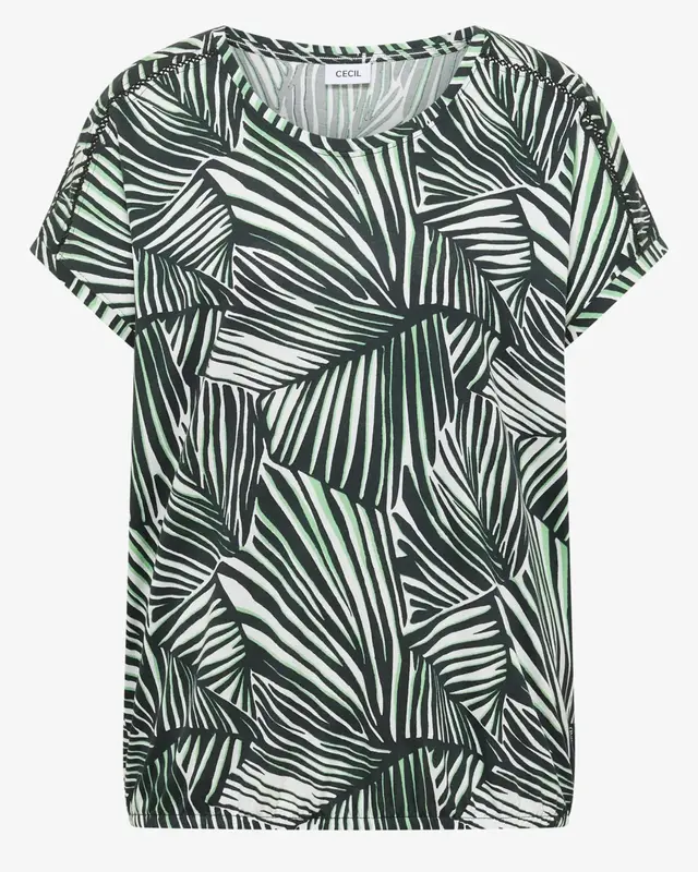 Cecil Print Shirt - Palm Breeze Green