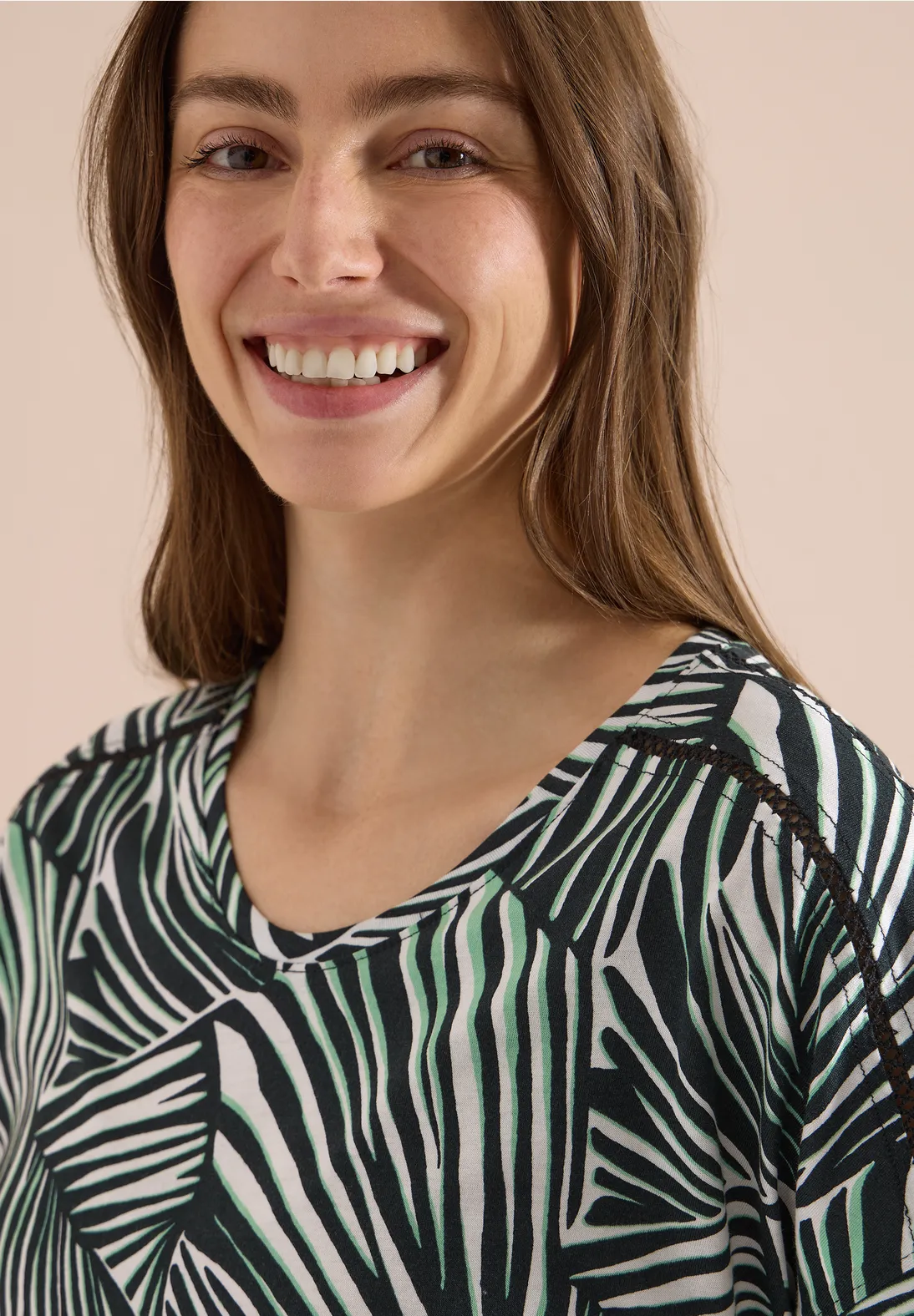 Cecil Print Shirt - Palm Breeze Green