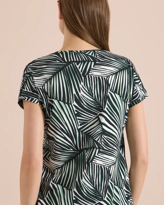 Cecil Print Shirt - Palm Breeze Green