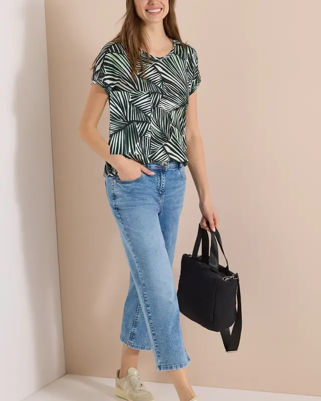 Cecil Print Shirt - Palm Breeze Green