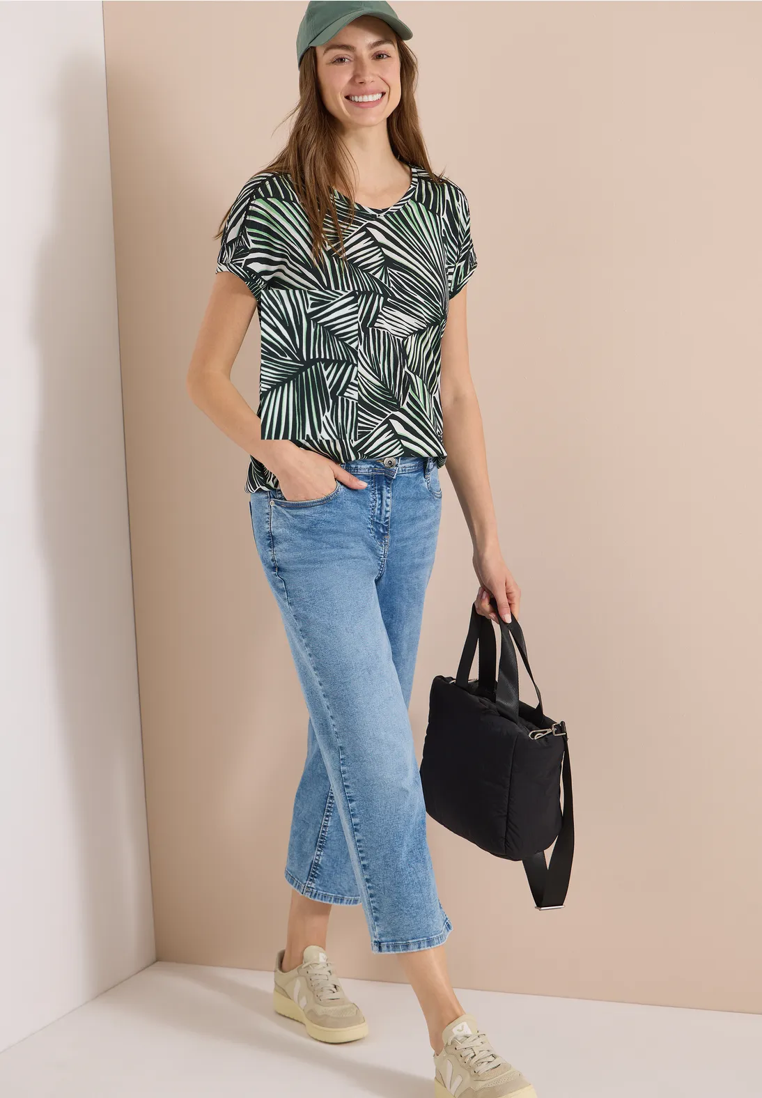 Cecil Print Shirt - Palm Breeze Green