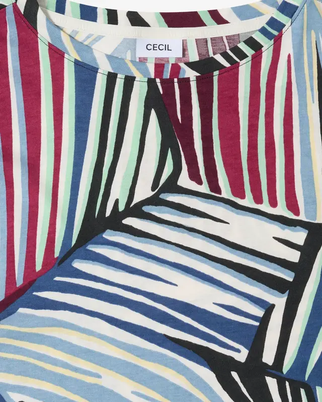 Cecil Shirt mit Grafikmuster - Palm Breeze Green