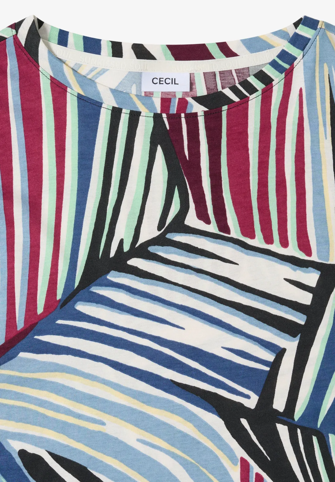 Cecil Shirt met Grafische Print - Palm Breeze Green