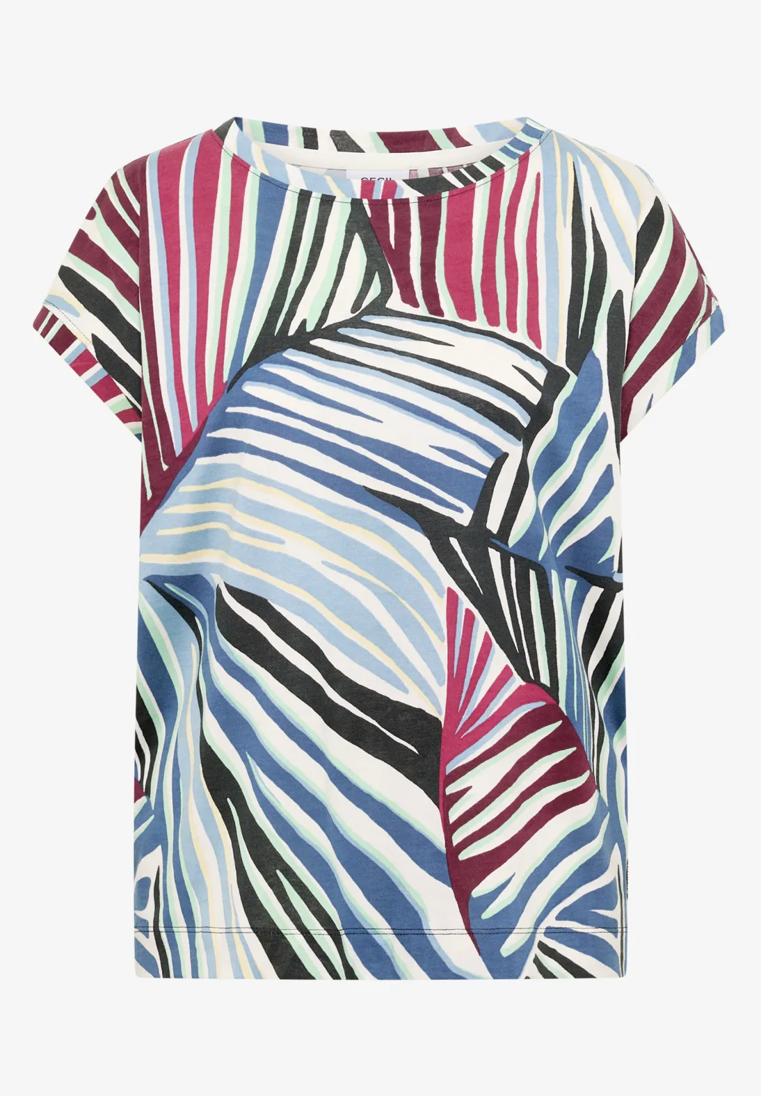 Cecil Shirt met Grafische Print - Palm Breeze Green