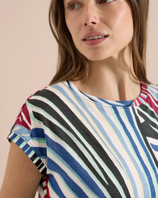 Cecil Shirt met Grafische Print - Palm Breeze Green