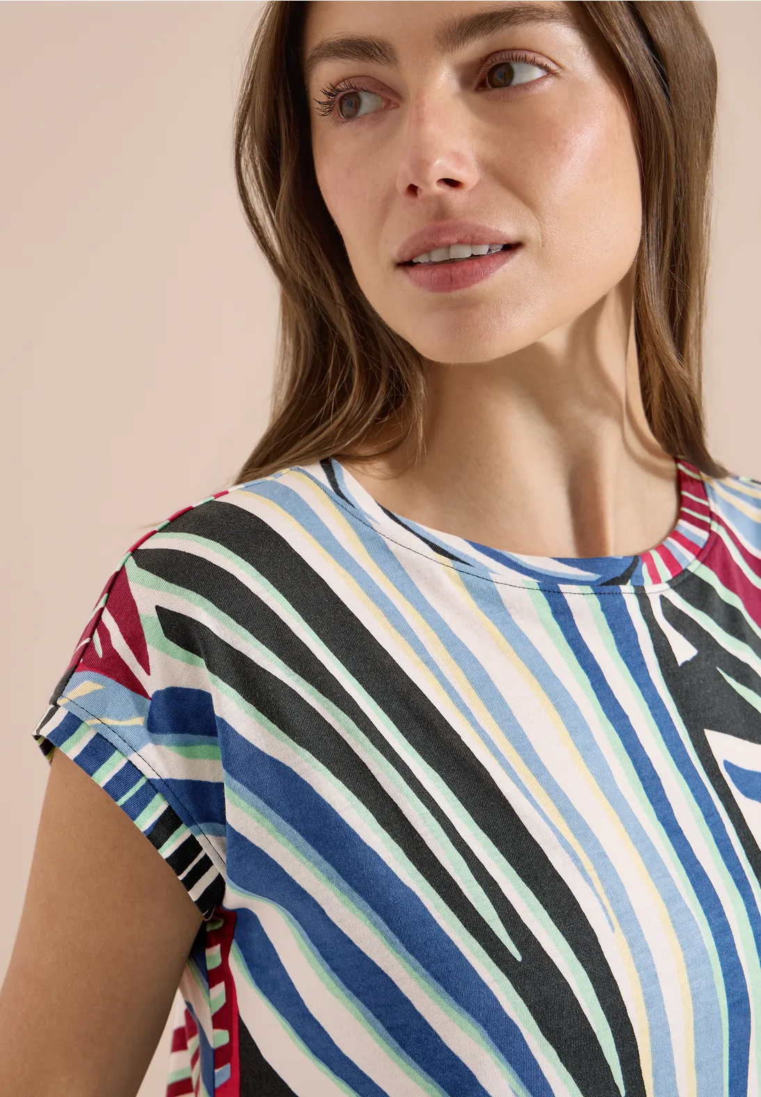 Cecil Shirt met Grafische Print - Palm Breeze Green