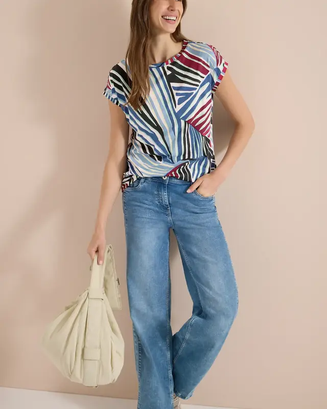 Cecil Shirt mit Grafikmuster - Palm Breeze Green