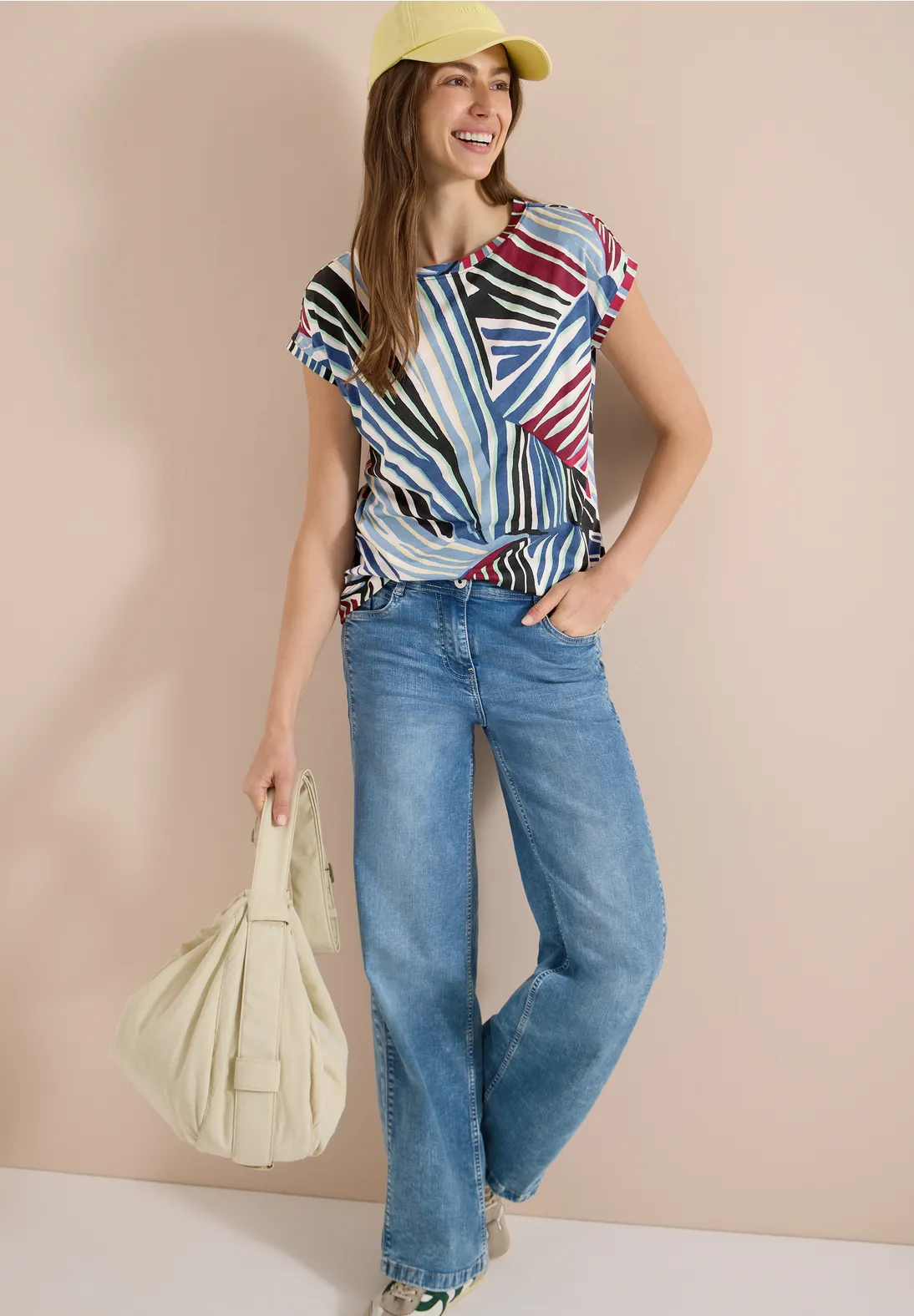 Cecil Shirt mit Grafikmuster - Palm Breeze Green