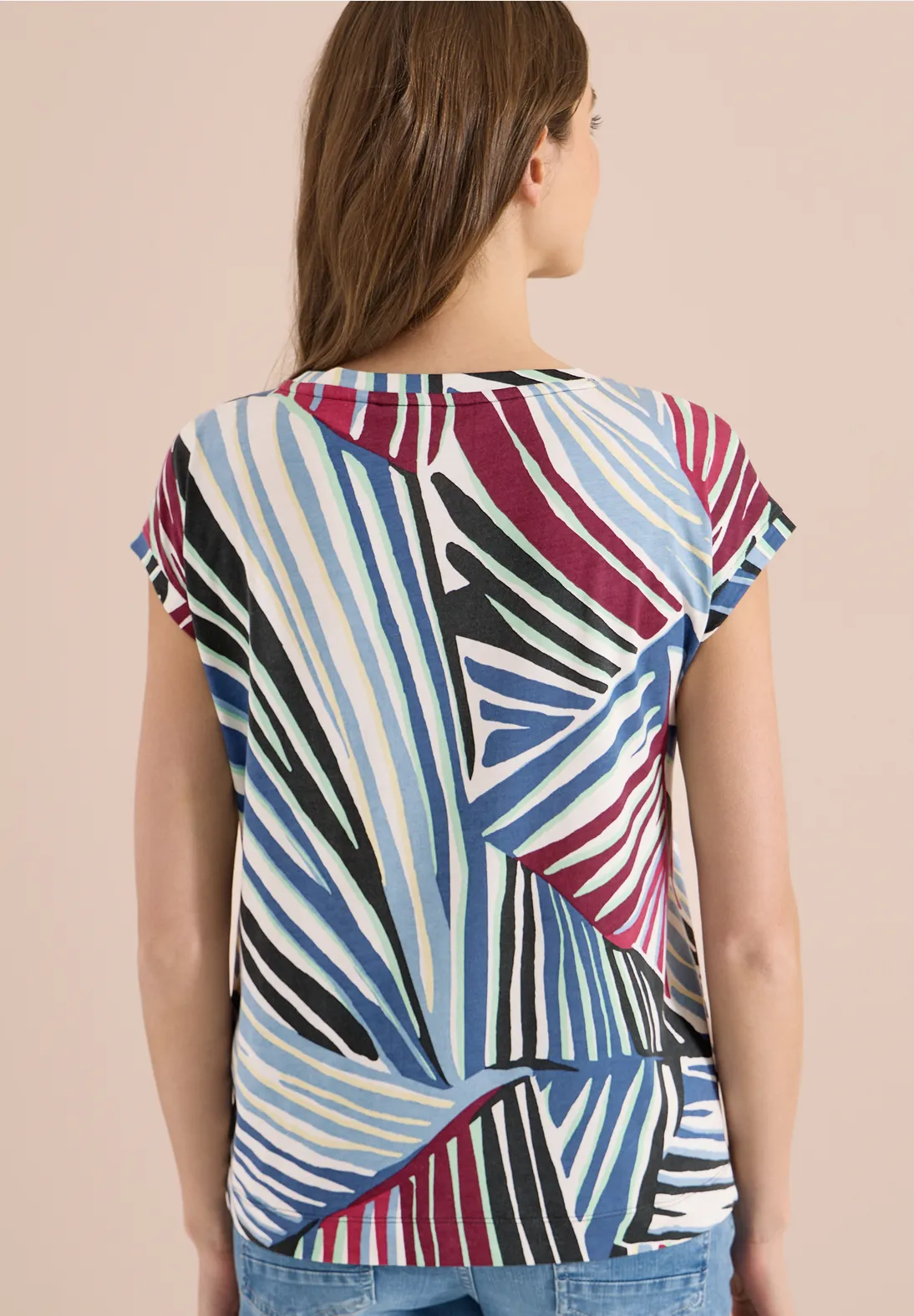 Cecil Shirt mit Grafikmuster - Palm Breeze Green