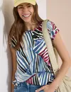 Cecil Shirt mit Grafikmuster - Palm Breeze Green