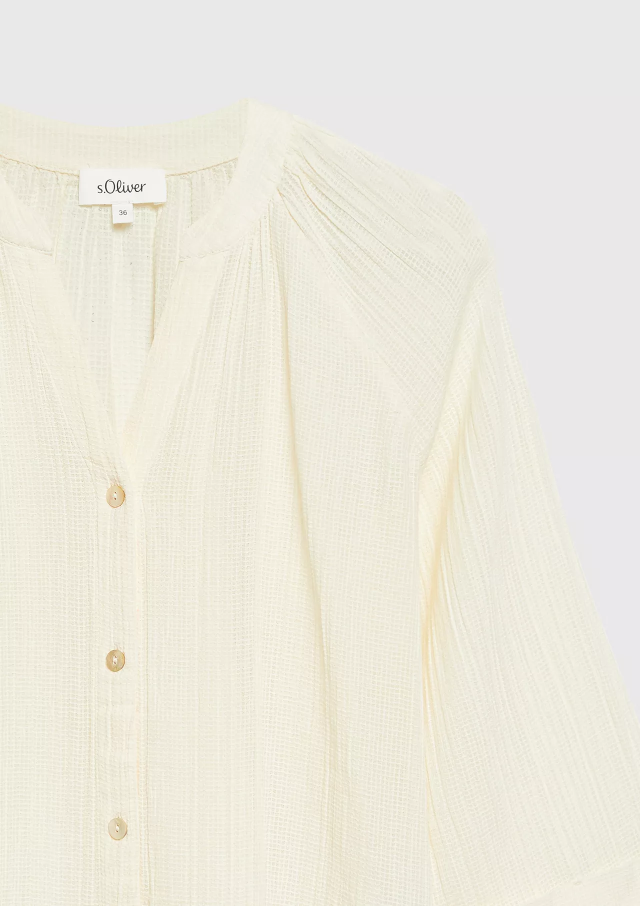 S. Oliver Structured Blouse - Cream
