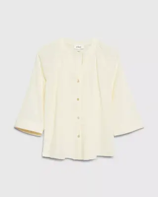 S. Oliver Struktur Bluse - Cream