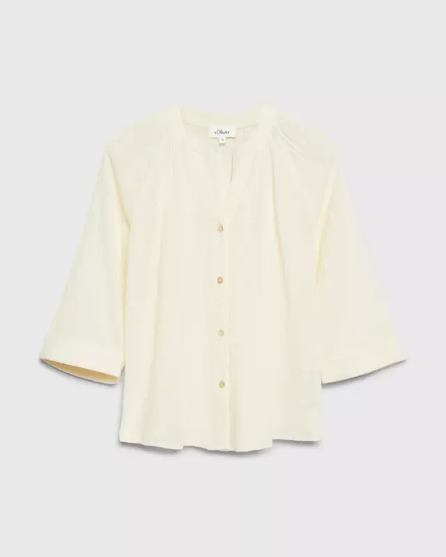 S. Oliver Struktur Bluse - Cream