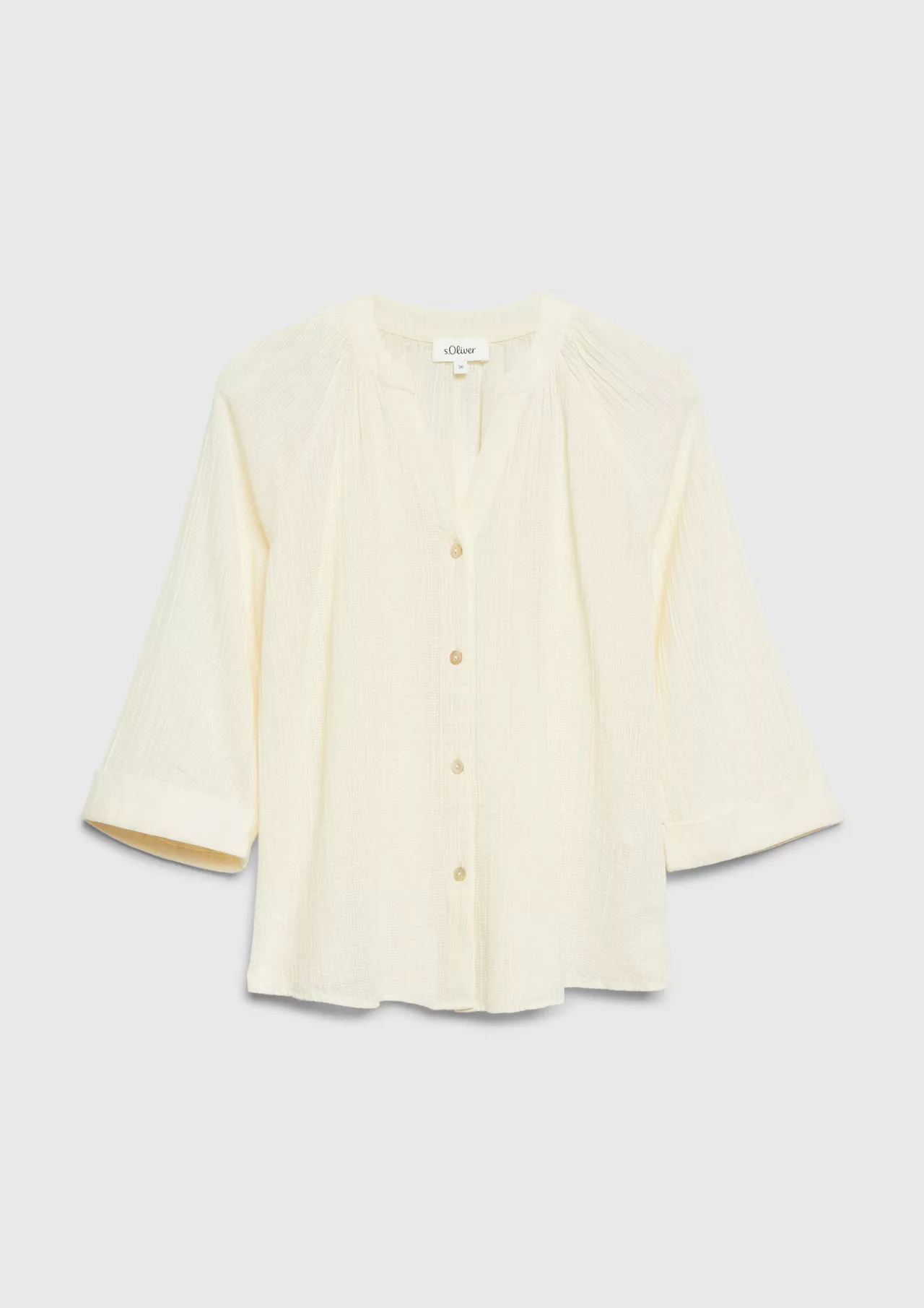 S. Oliver Struktur Bluse - Cream