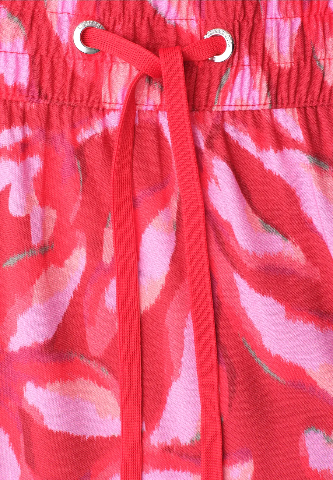 Street One Midi Rock mit Print - Salsa Red