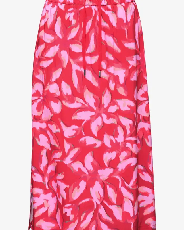 Street One Midi Rock mit Print - Salsa Red