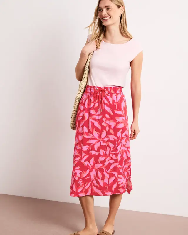 Street One Midi Rok met Print - Salsa Red
