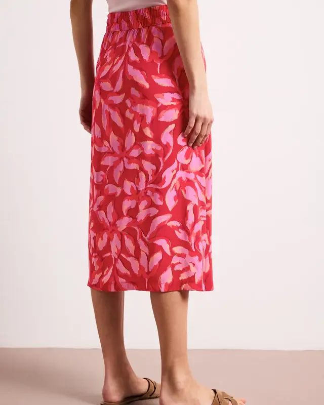 Street One Midi Rok met Print - Salsa Red