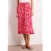 Midi Rock mit Print - Salsa Red