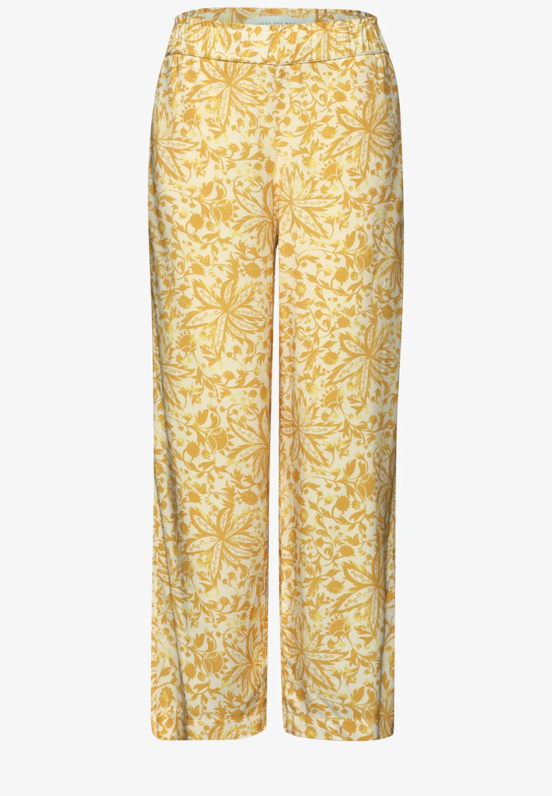 Street One Studio Culotte mit Blumenprint - Earthy Yellow