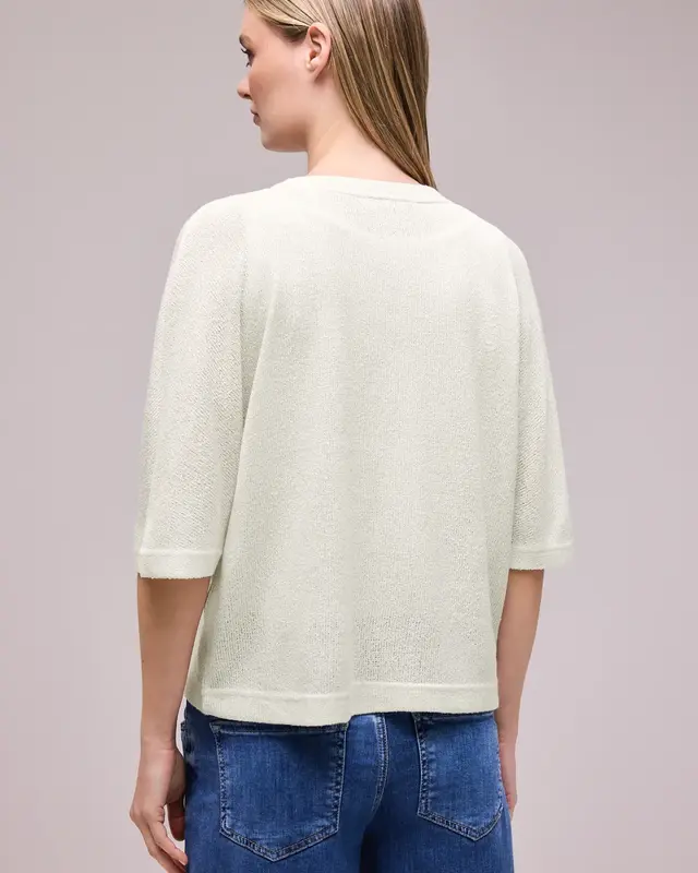 Street One Glitzer Cardigan - Off White