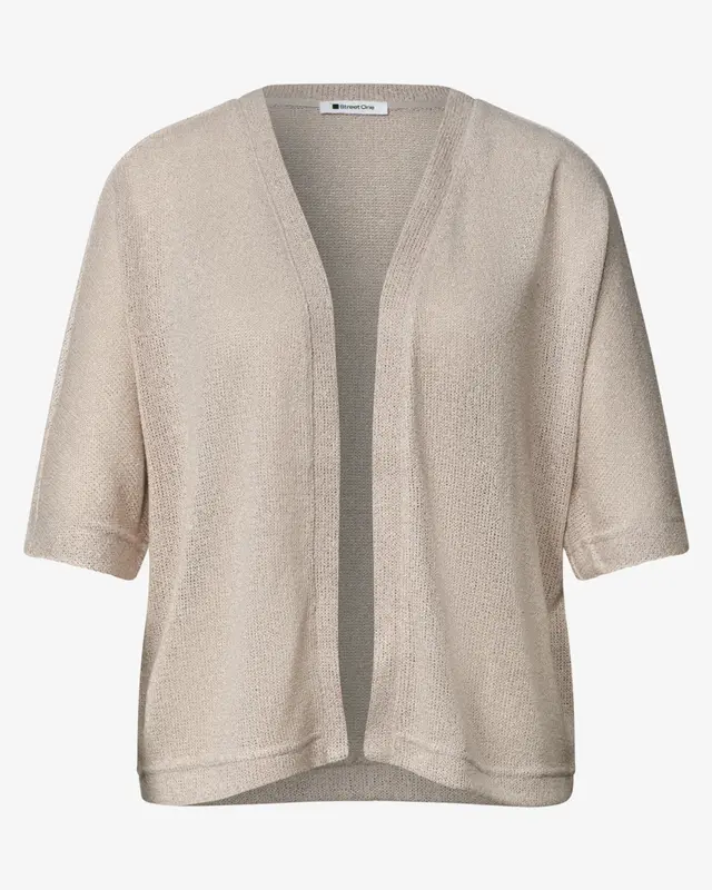 Street One Glitter Cardigan - Clay Sand