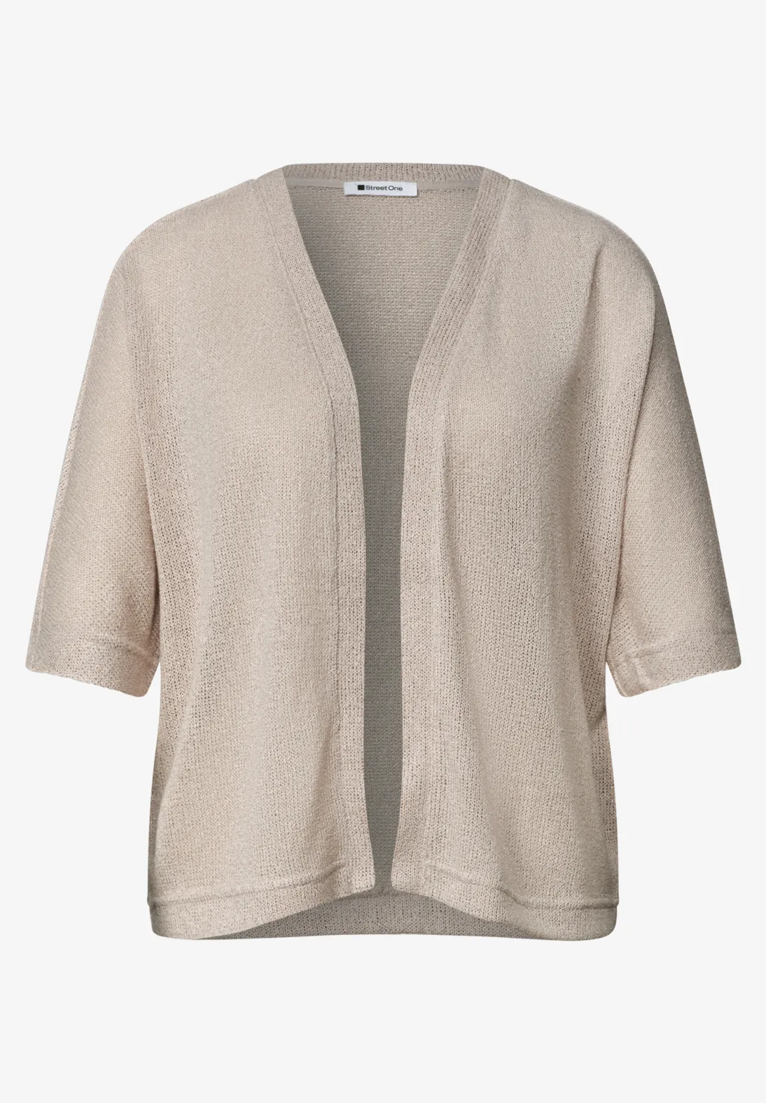 Street One Glitzer Cardigan - Clay Sand