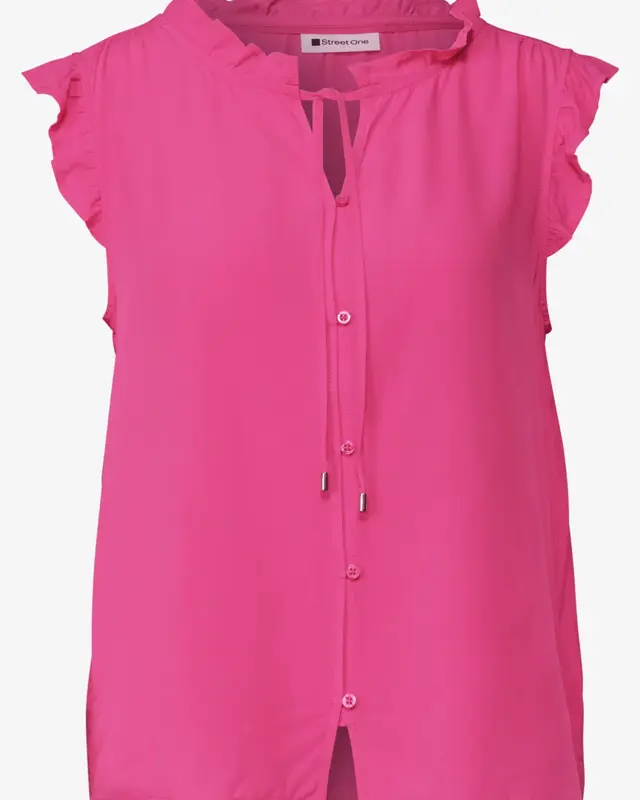Street One Blousetop met Ruches - Magenta Dream