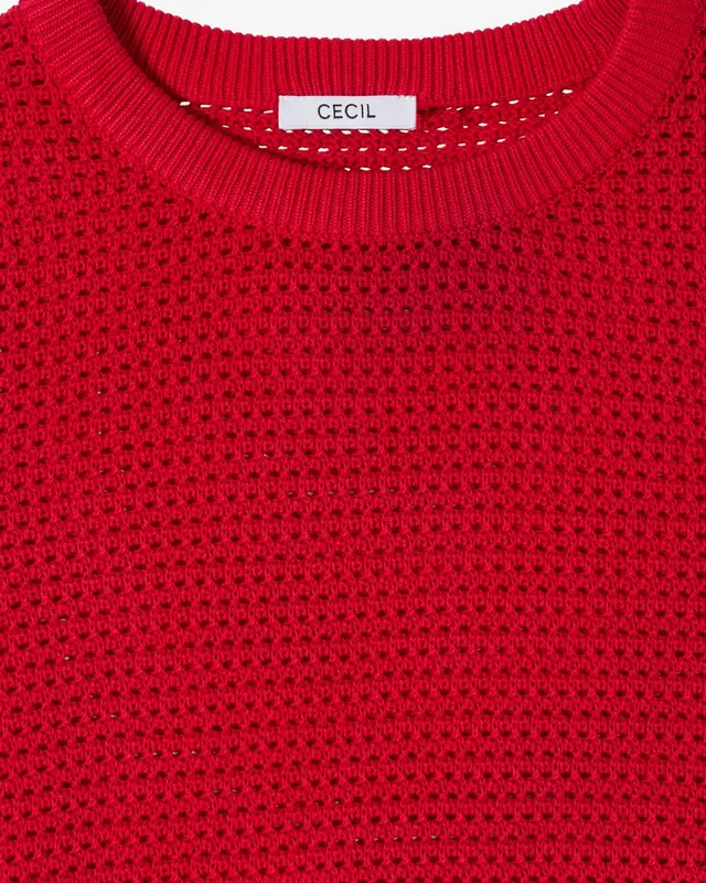 Cecil Structuur Trui - Glazed Apple Red