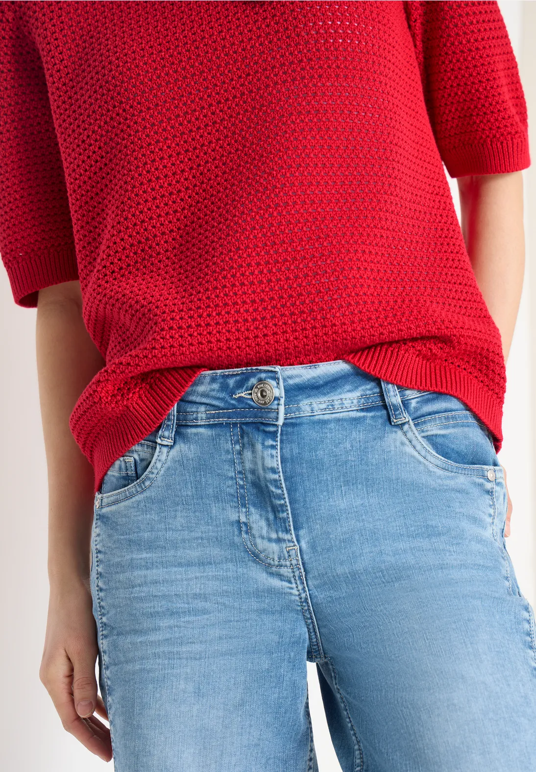 Cecil Struktur Pullover - Glazed Apple Red