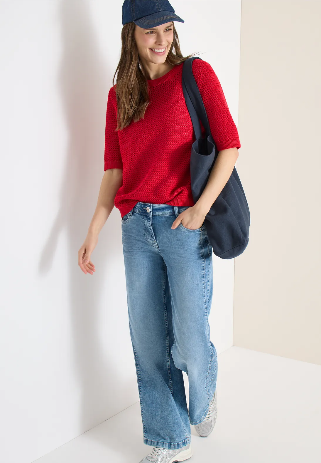 Cecil Structured Jumper - Glazed Apple Red