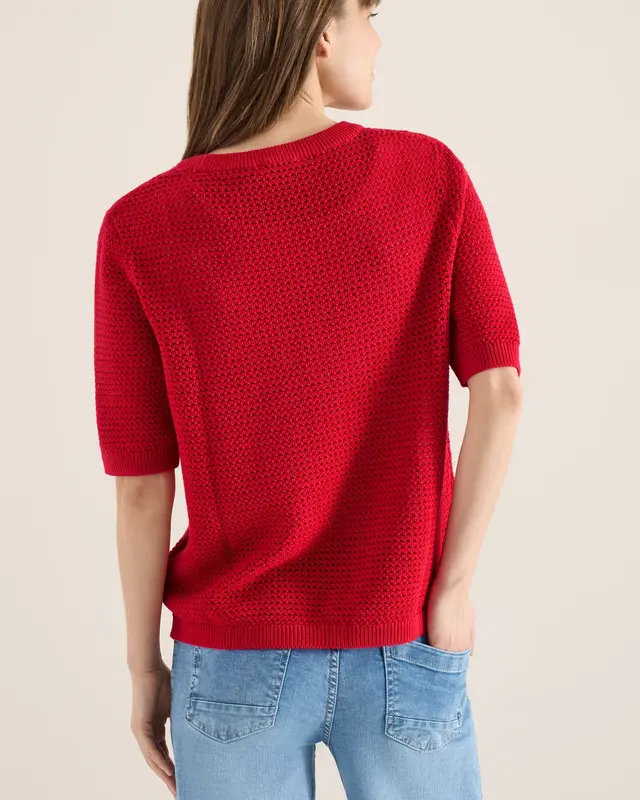 Cecil Structuur Trui - Glazed Apple Red