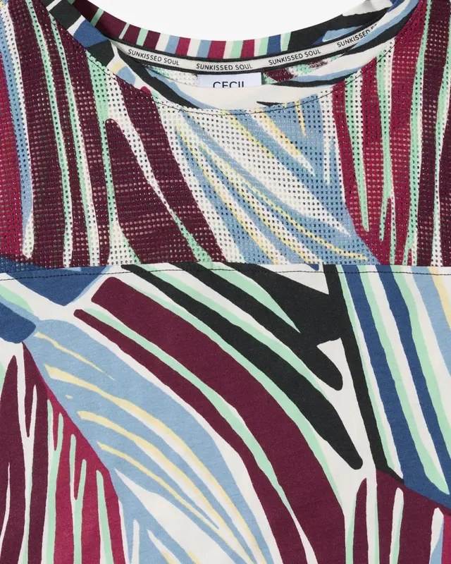 Cecil Shirt mit Mesh Einsatz - Palm Breeze Green