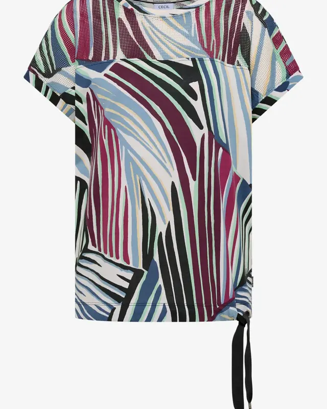 Cecil Shirt mit Mesh Einsatz - Palm Breeze Green