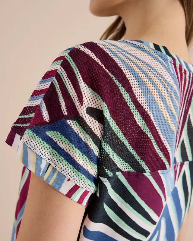 Cecil Shirt with Mesh Inserts - Palm Breeze Green
